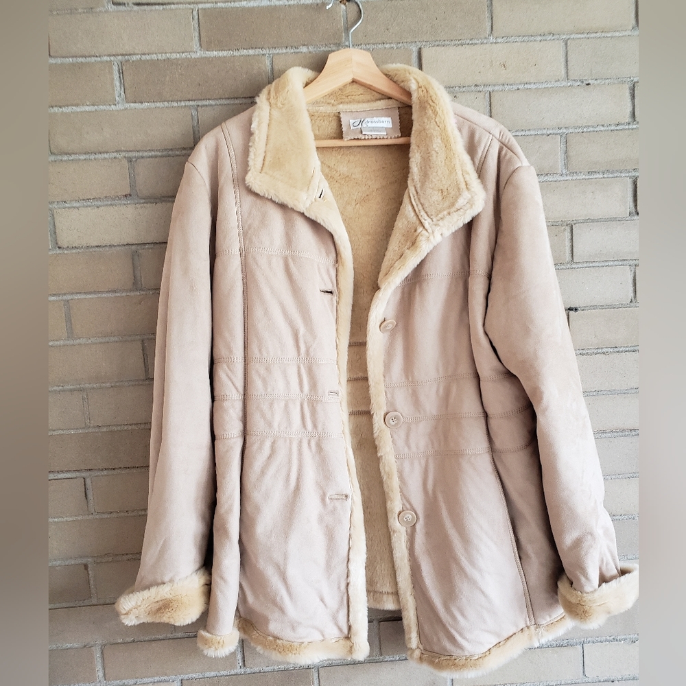 Soft coat with faux fur